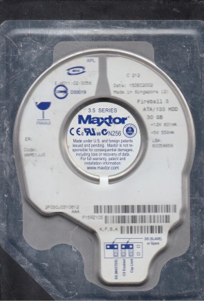 2F030J0 Maxtor 30GB IDE 3.5 Inch Hard Drive