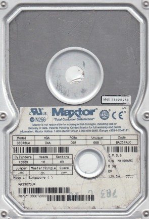 Maxtor 33073U4 - HDD FAQs