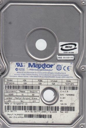 5T020H2 Maxtor 20GB IDE 3.5 Inch Hard Drive