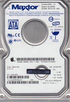 6L250M0 Maxtor 250GB SATA 3.5 Inch Hard Drive