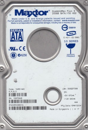 Maxtor 6Y200M0 - HDD FAQs