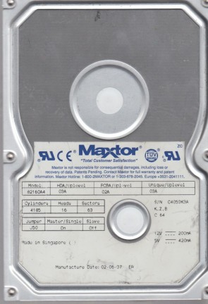 82160A4 Maxtor 2.1GB IDE 3.5 Inch Hard Drive