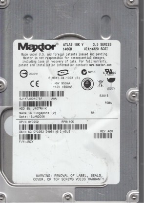 8J147J0 Maxtor 146GB SCSI 3.5 Inch Hard Drive