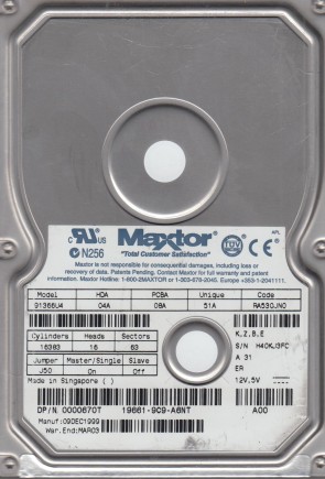91366U4 Maxtor 13.6GB IDE 3.5 Inch Hard Drive