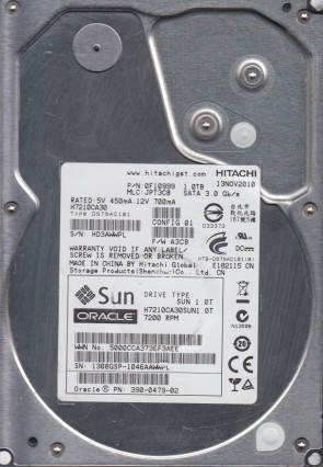 H7210CA30SUN1.0T Hitachi 1TB SATA 3.5 Inch Hard Drive