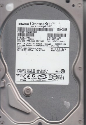 HCP725050GLA380 Hitachi 500GB SATA 3.5 Inch Hard Drive