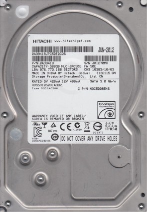 HCS5C1050CLA382 Hitachi 500GB SATA 3.5 Inch Hard Drive