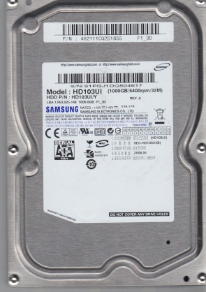 HD103UI Samsung 1TB SATA 3.5 Inch Hard Drive