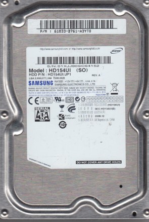 HD154UI Samsung 1.5TB SATA 3.5 Inch Hard Drive