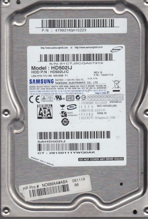 HD502IJ Samsung 500GB SATA 3.5 Inch Hard Drive