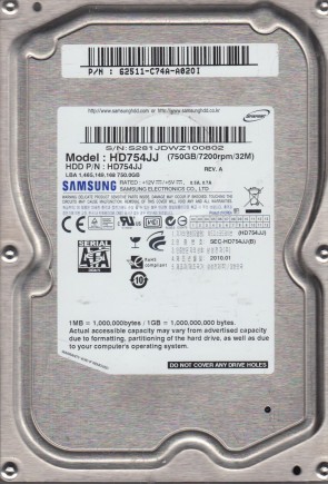 SamsungHD754JJ750 GBSATA3.5