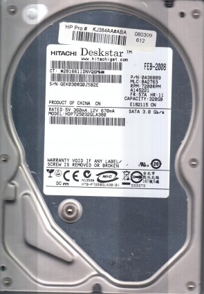 HDP725032GLA380 Hitachi 320GB SATA 3.5 Inch Hard Drive