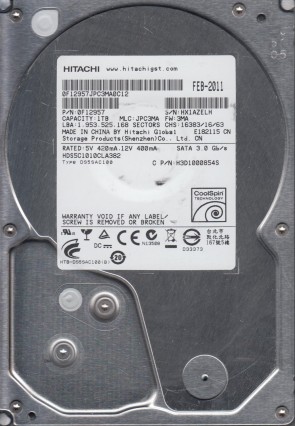 HDS5C1010CLA382 Hitachi 1TB SATA 3.5 Inch Hard Drive