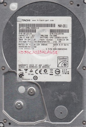HDS5C3015ALA632 Hitachi 1.5TB SATA 3.5 Inch Hard Drive