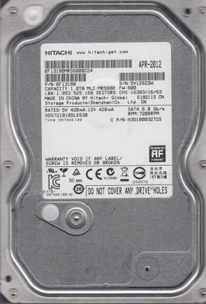 HDS721010DLE630 Toshiba 1TB SATA 3.5 Inch Hard Drive