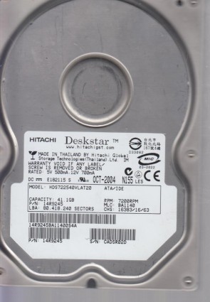 HDS722540VLAT20 Hitachi 41.1GB IDE 3.5 Inch Hard Drive