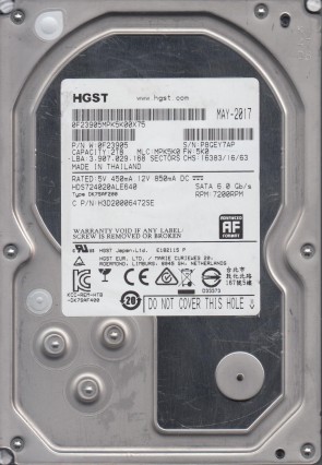 HDS724020ALE640 Hitachi 2TB SATA 3.5 Inch Hard Drive