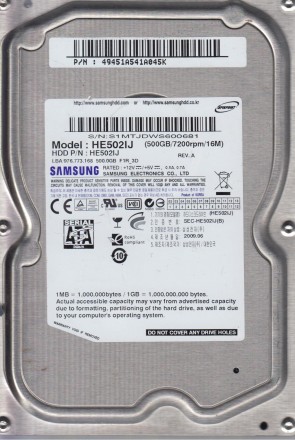 HE502IJ Samsung 500GB SATA 3.5 Inch Hard Drive