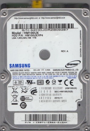 HM100UX Samsung 1TB USB 2.5 Inch Hard Drive