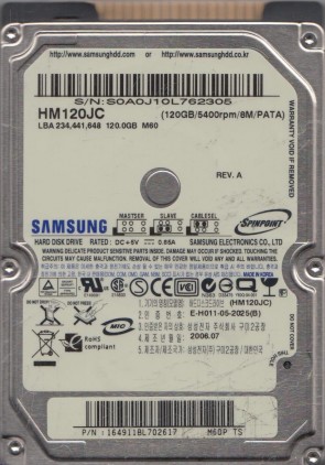 SamsungHM120JC120 GBIDE2.5