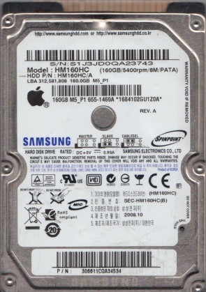 HM160HC Samsung 160GB IDE 2.5 Inch Hard Drive