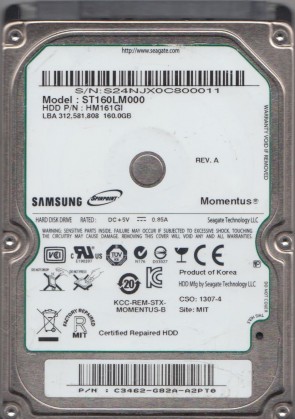 SamsungHM161GI160 GBSATA2.5
