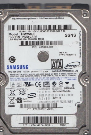 HM250JI Samsung 250GB SATA 2.5 Inch Hard Drive