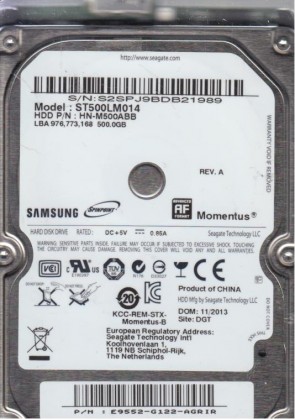 HN-M500ABB Samsung 500GB USB 2.5 Inch Hard Drive