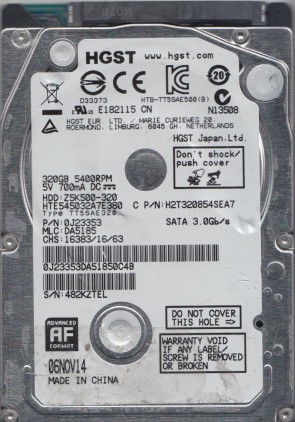 HitachiHTE545032A7E380320 GBSATA2.5