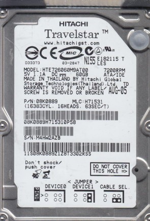 HitachiHTE726060M9AT0060 GBIDE2.5