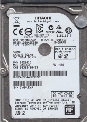 Hitachi HTS541050A9E680 - HDD FAQs