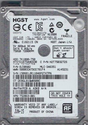 Hitachi HTS721075A9E630