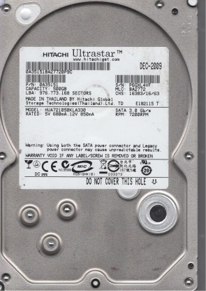 HUA721050KLA330 Hitachi 500GB SATA 3.5 Inch Hard Drive