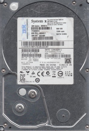 HUA722050CLA330 Hitachi 500GB SATA 3.5 Inch Hard Drive