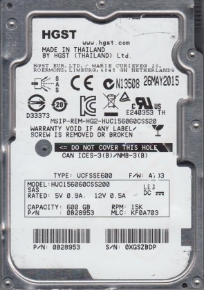 HUC156060CSS200 Hitachi 600GB SAS 2.5 Inch Hard Drive
