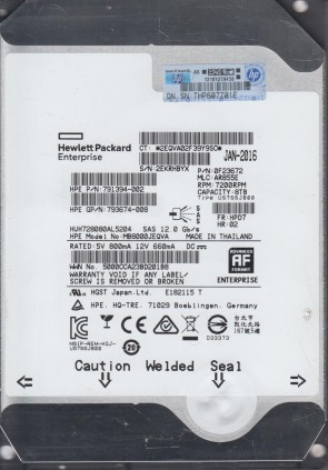 HUH728080AL5204 Hitachi 8TB SAS 3.5 Inch Hard Drive