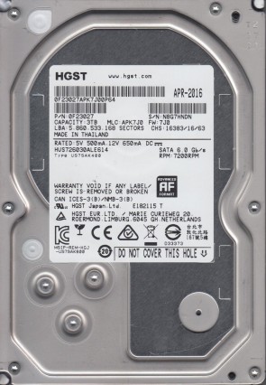HUS726030ALE614 Hitachi 3TB SATA 3.5 Inch Hard Drive