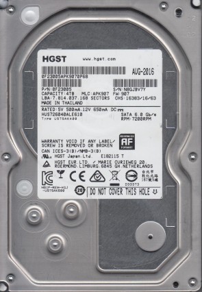 HUS726040ALE610 Hitachi 4TB SATA 3.5 Inch Hard Drive