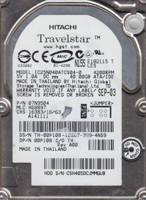 HitachiIC25N040ATCS0440 GBIDE2.5