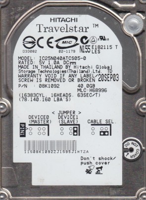 HitachiIC25N040ATCS0540 GBIDE2.5