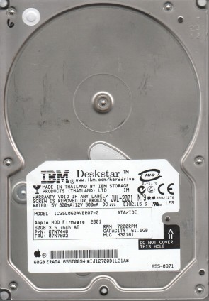 HitachiIC35L060AVER0761490 MBIDE3.5