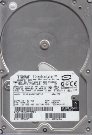 HitachiIC35L080AVVA0780 GBIDE3.5