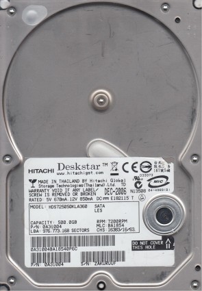 IC35L090AVV207-0 Hitachi 82.3GB IDE 3.5 Inch Hard Drive