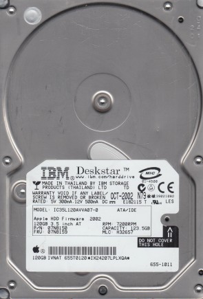 HitachiIC35L120AVVA07120 GBIDE3.5