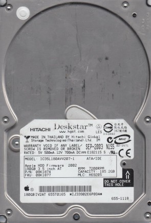 HitachiIC35L180AVV207180 GBIDE3.5