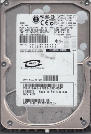 MAP3367NC Fujitsu 36.4GB SCSI 3.5 Inch Hard Drive