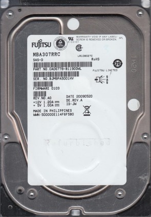 MBA307RRC Fujitsu 300GB SAS 3.5 Inch Hard Drive
