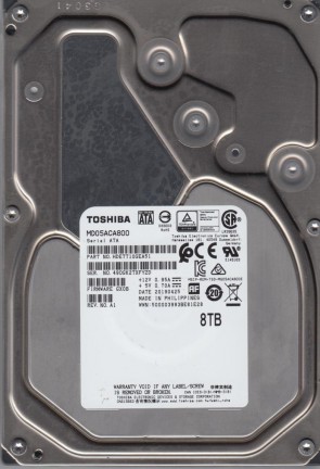 MD05ACA800 Toshiba 8TB SATA 3.5 Inch Hard Drive