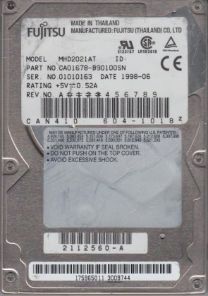MHD2021AT Fujitsu 2GB IDE 2.5 Inch Hard Drive