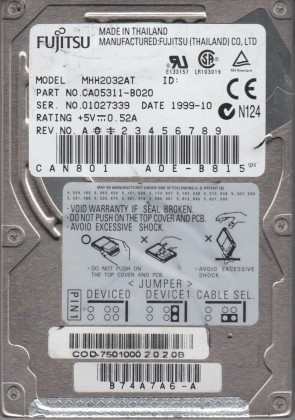 MHH2032AT Fujitsu 3.2GB IDE 2.5 Inch Hard Drive